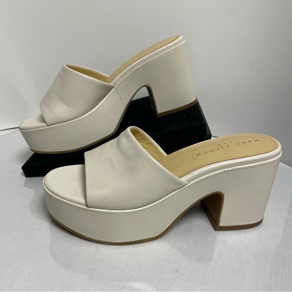 Marc Fisher Shoes - NEW Marc Fisher LTD Platform Mule Slide Ivory Women’s 8.5